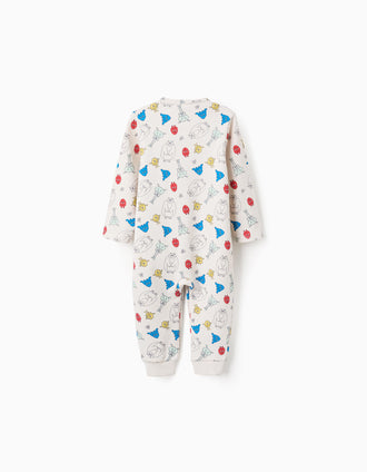Babygrow sem Pés de Algodão para Bebé 'Monstros das Emoções', Bege