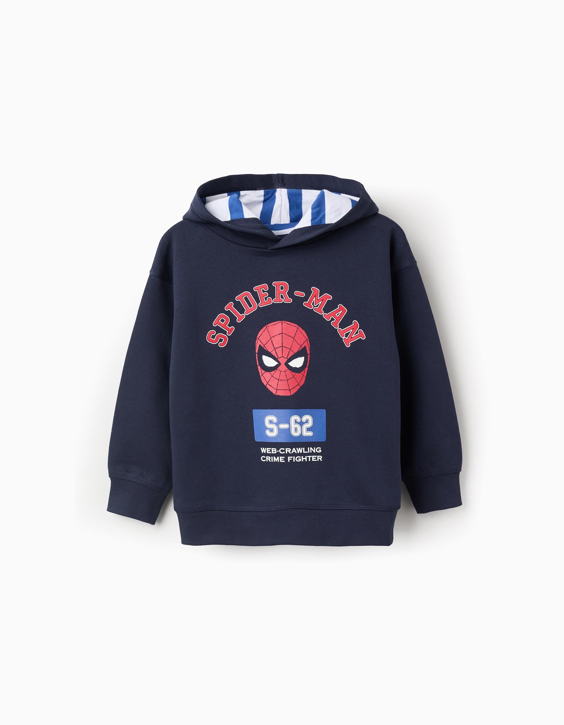 Sweat de Algodão com Capuz para Menino 'Spider-Man', Azul Escuro