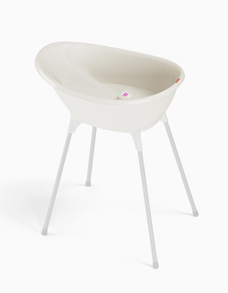 Baignoire Bella avec Support et Tuyau Okbaby, Écru