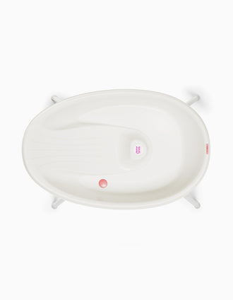 Baignoire Bella avec Support et Tuyau Okbaby, Écru