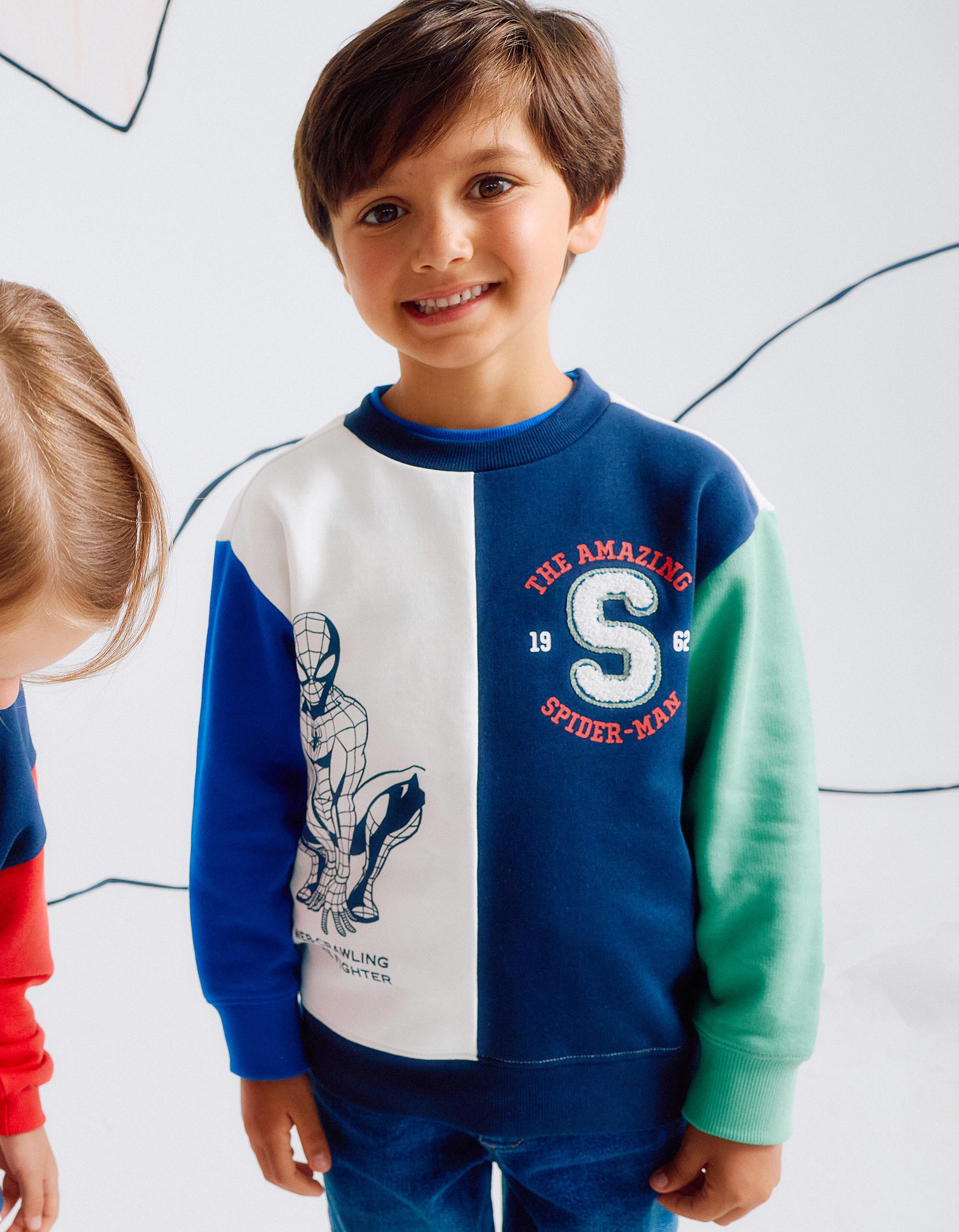 Sweat en Coton pour Garçon 'Spider-Man', Multicolore