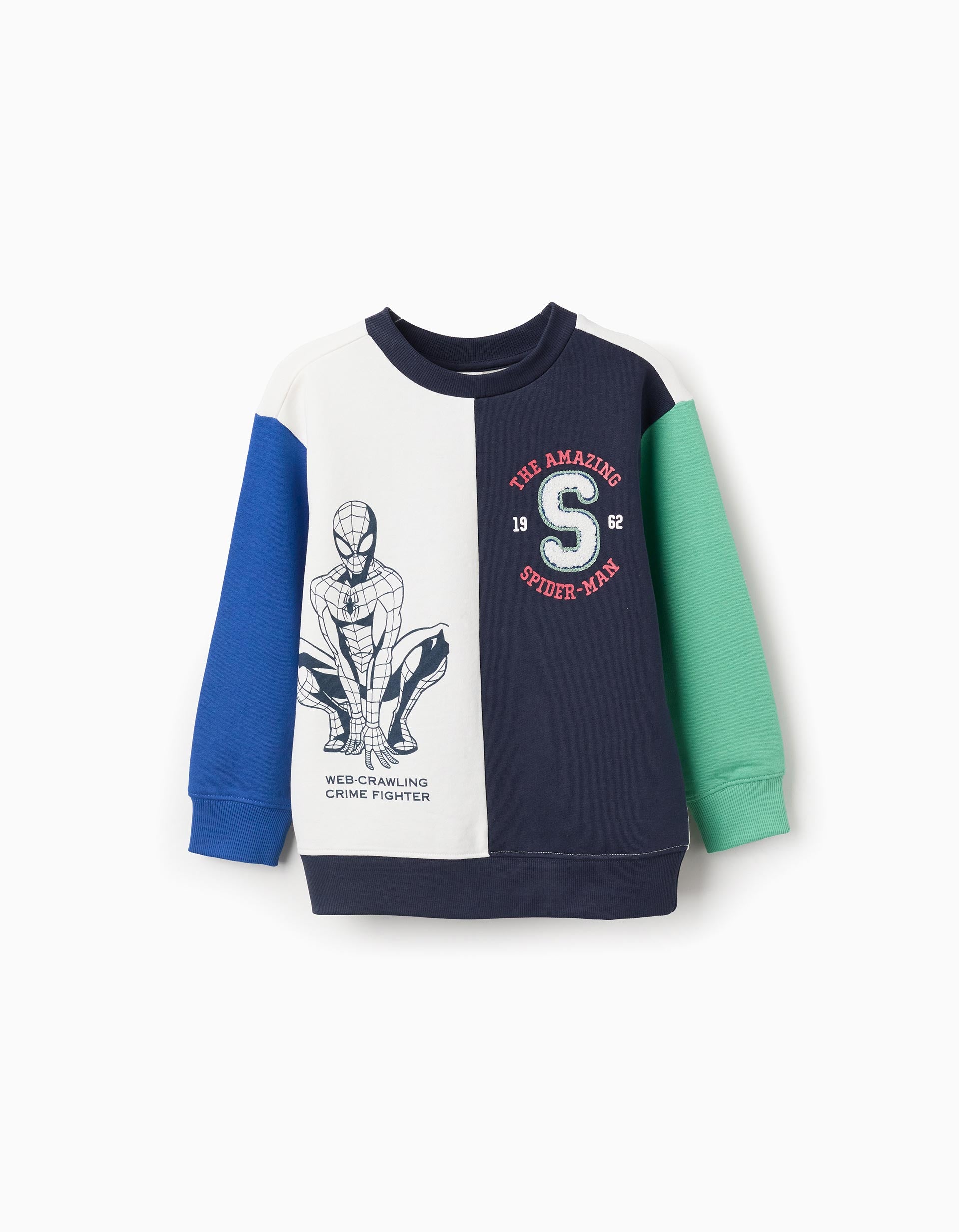 Cotton sweatshirt for boys 'Spider-Man', multicolour