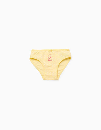Pack 5 Cuecas para Menina 'Tweety', Rosa/Branco/Amarelo