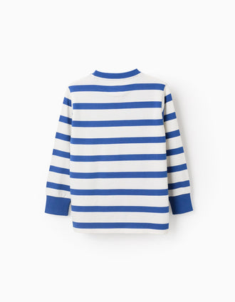 T-Shirt à Manches Longues pour Garçon 'Spider-Man', Blanc/Bleu