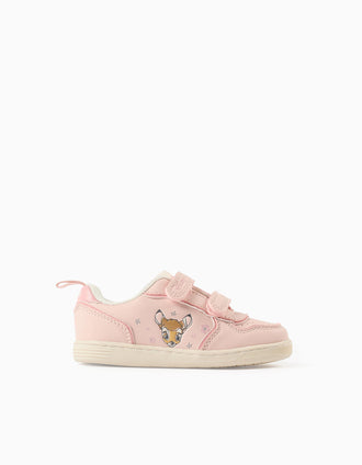Sapatilhas com Fecho Autoaderente para Bebé Menina 'Bambi', Rosa