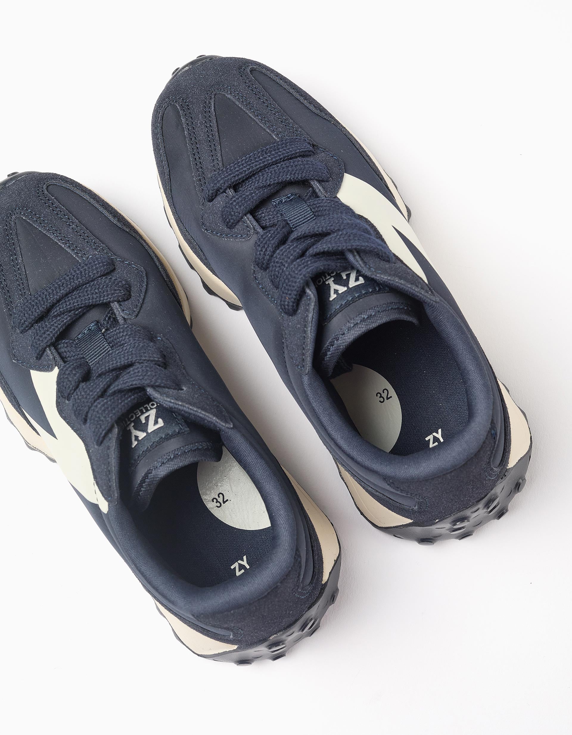 Baskets à lacets ZY Superlight Runner pour garçon, bleu/blanc