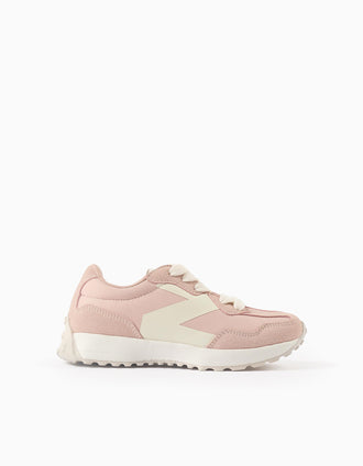 Sapatilhas com Interior em Espuma de Látex para Menina 'Z', Rosa