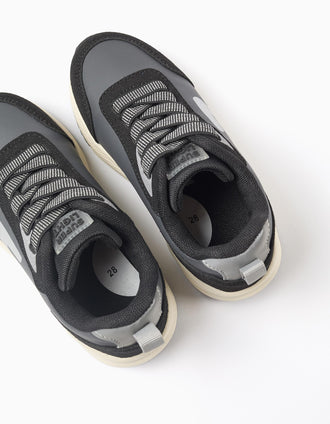 Reflective trainers 'ZY Superlight Runner' for boys, black
