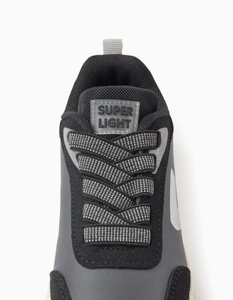 Reflective trainers 'ZY Superlight Runner' for boys, black