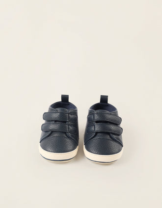Botas em Imitação de Pele para Recém-Nascido, Azul Escuro
