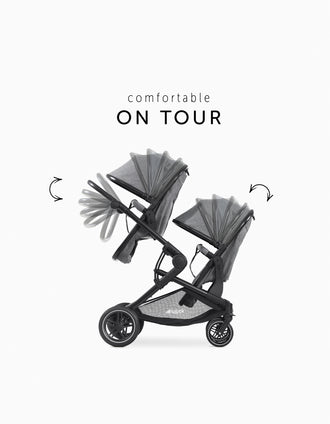 Atlantic Twin Hauck Stroller, Grey