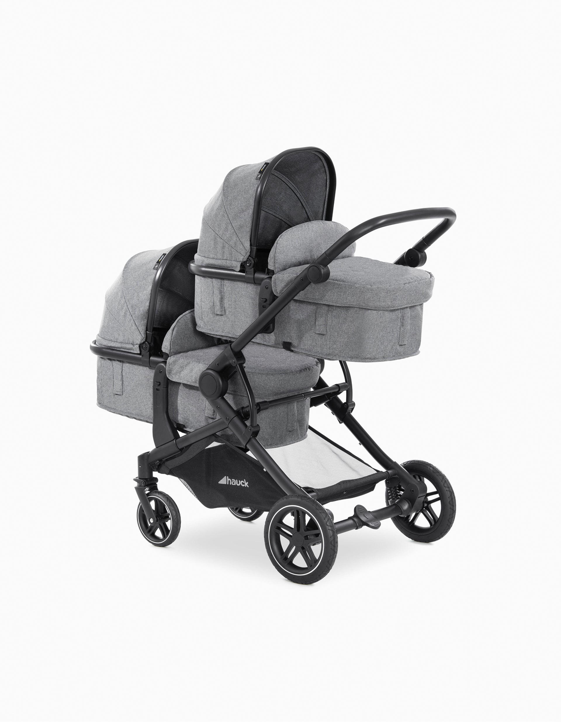 Atlantic Twin Hauck Stroller, Grey – ZIPPY