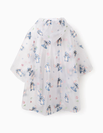 Poncho Impermeável com Capuz para Menina 'Stitch', Transparente