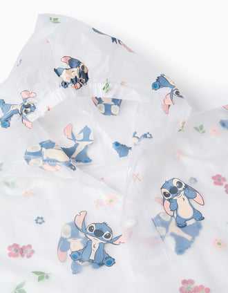 Poncho Impermeável com Capuz para Menina 'Stitch', Transparente