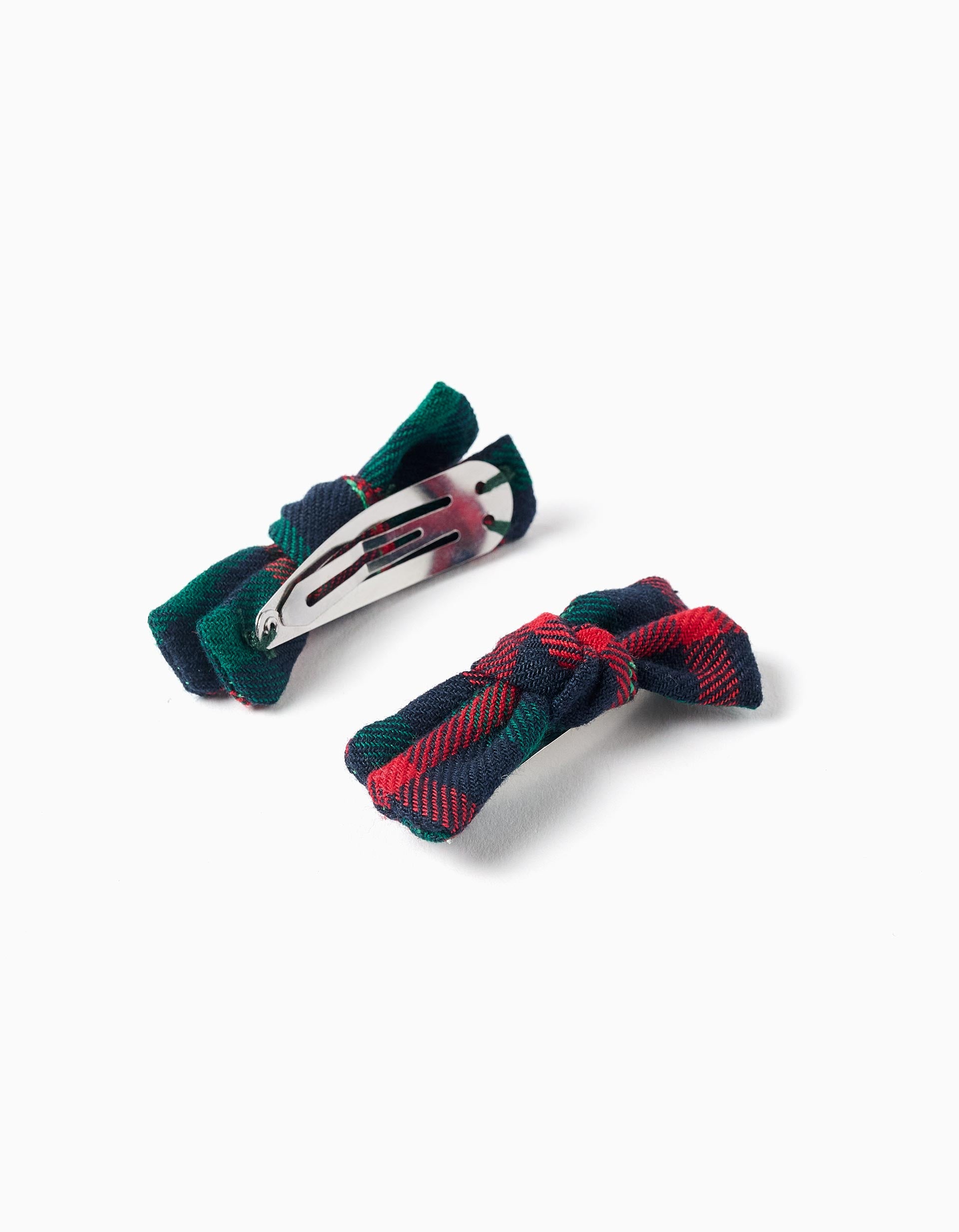 Pack of 2 hair clips with checked bows You&Me for girls, multicolour