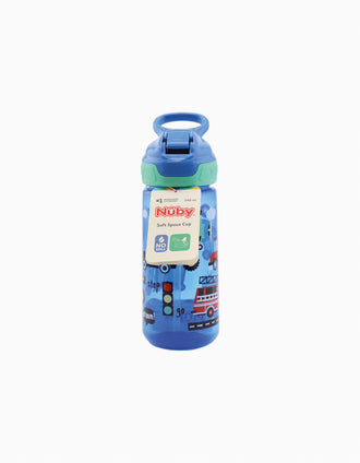 Vaso de Aprendizaje Boquilla Suave Nuby 540ml Nuby 36M+, Azul