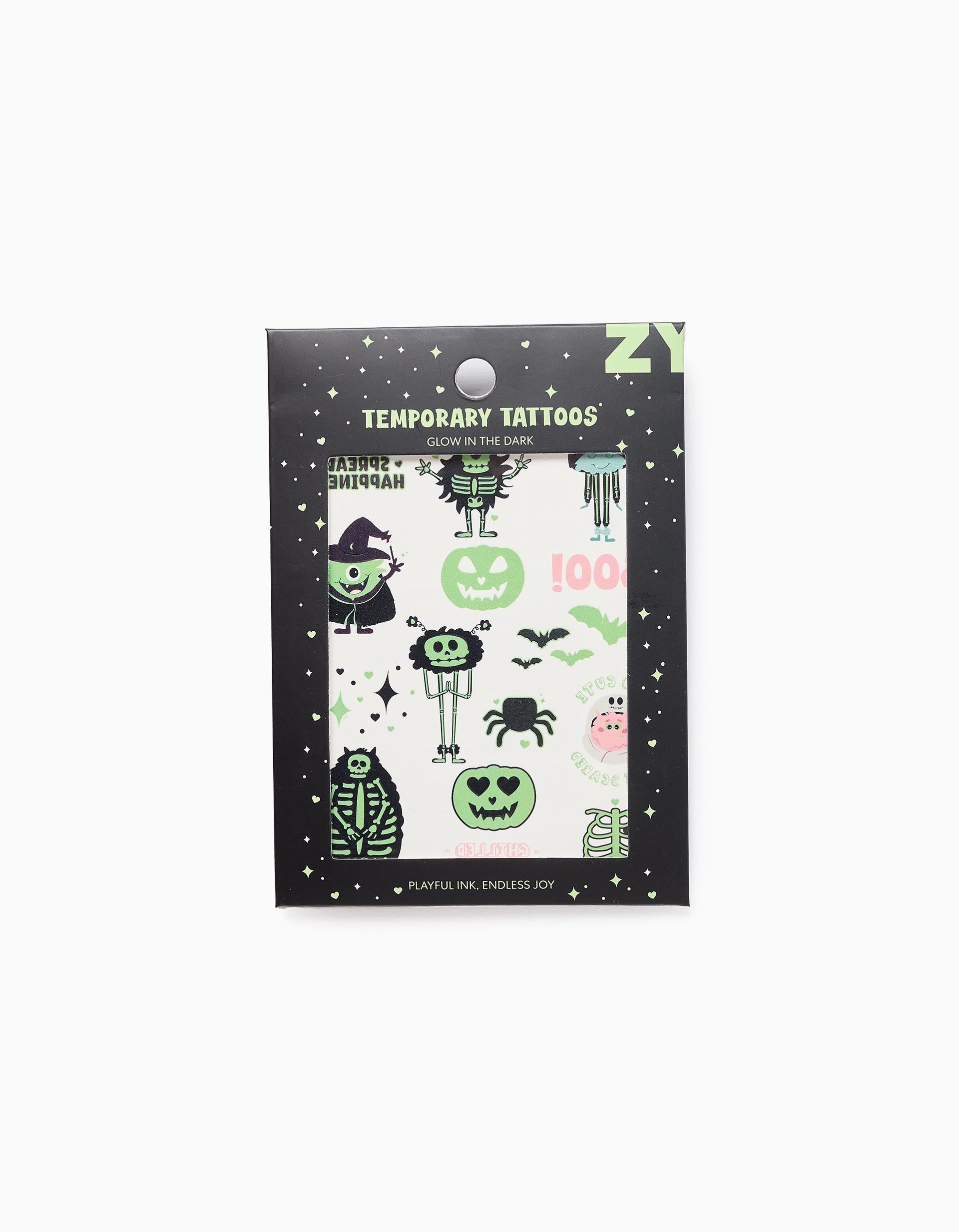 Tatuagens Temporárias Brilha no Escuro para Bebé e Menina 'Halloween'