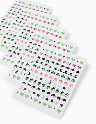 Pegatinas de Uñas Brillan en la Oscuridad para Bebé y Niña 'Halloween'
