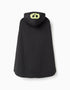 Hooded glow-in-the-dark waterproof raincoat for boys, black