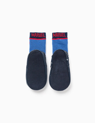 Chaussettes-Chaussons Spider-Man pour Garçon, Bleu/Rouge