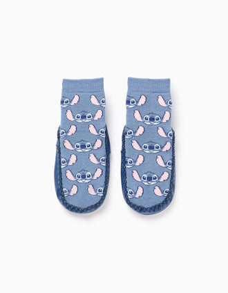Calcetines-Zapatillas Stitch para Niña, Azul