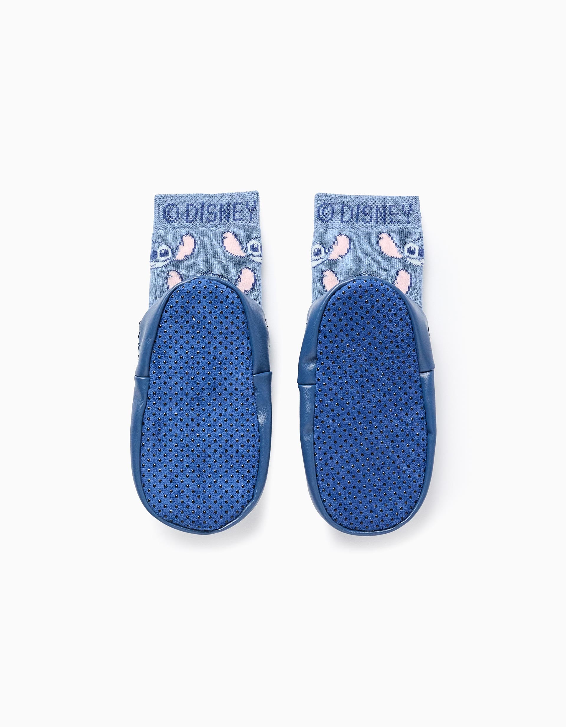 Socks-Slippers with Stitch Motif for Girls, Blue