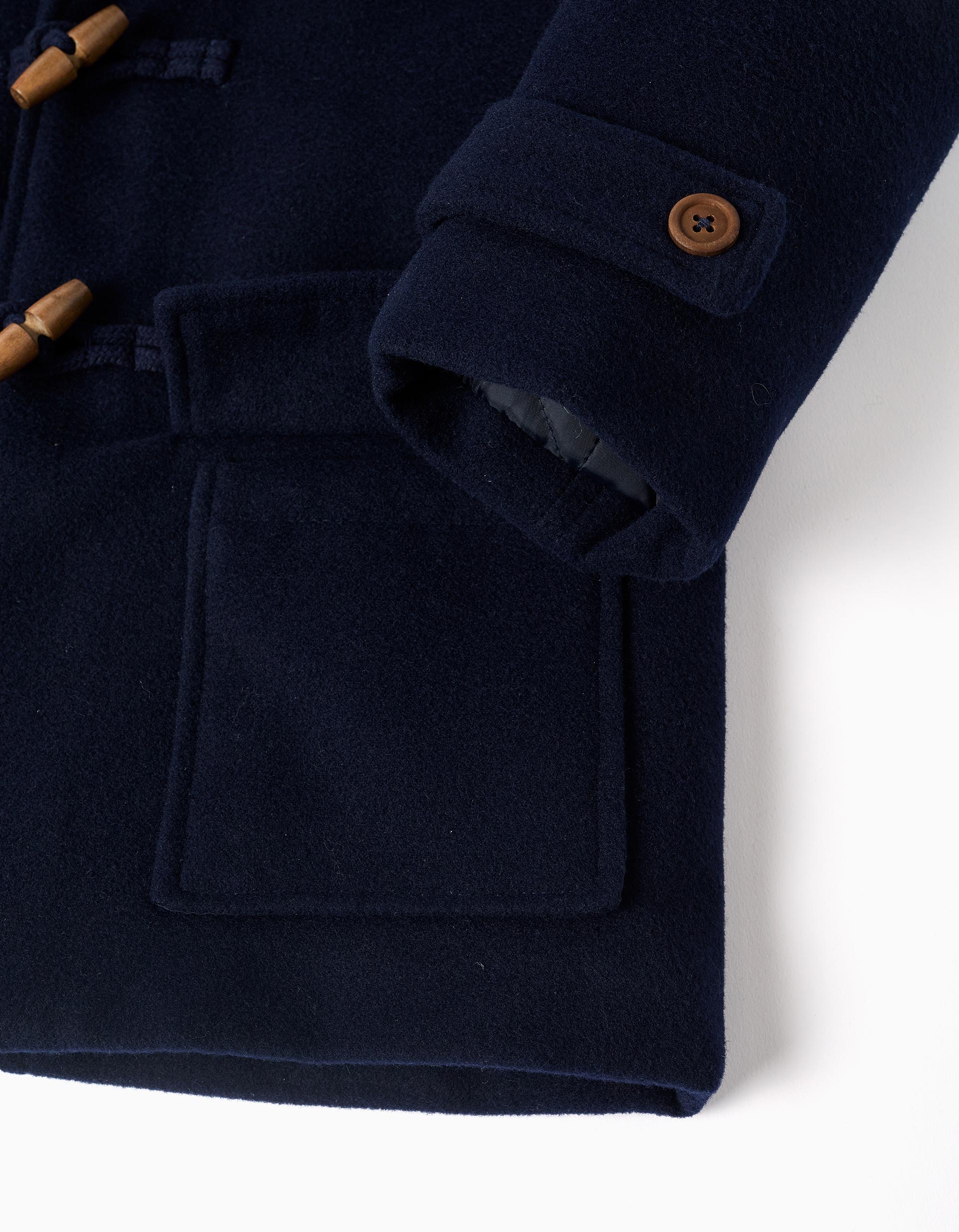 Hooded overcoat with quilted lining You&Me for boys, dark blue