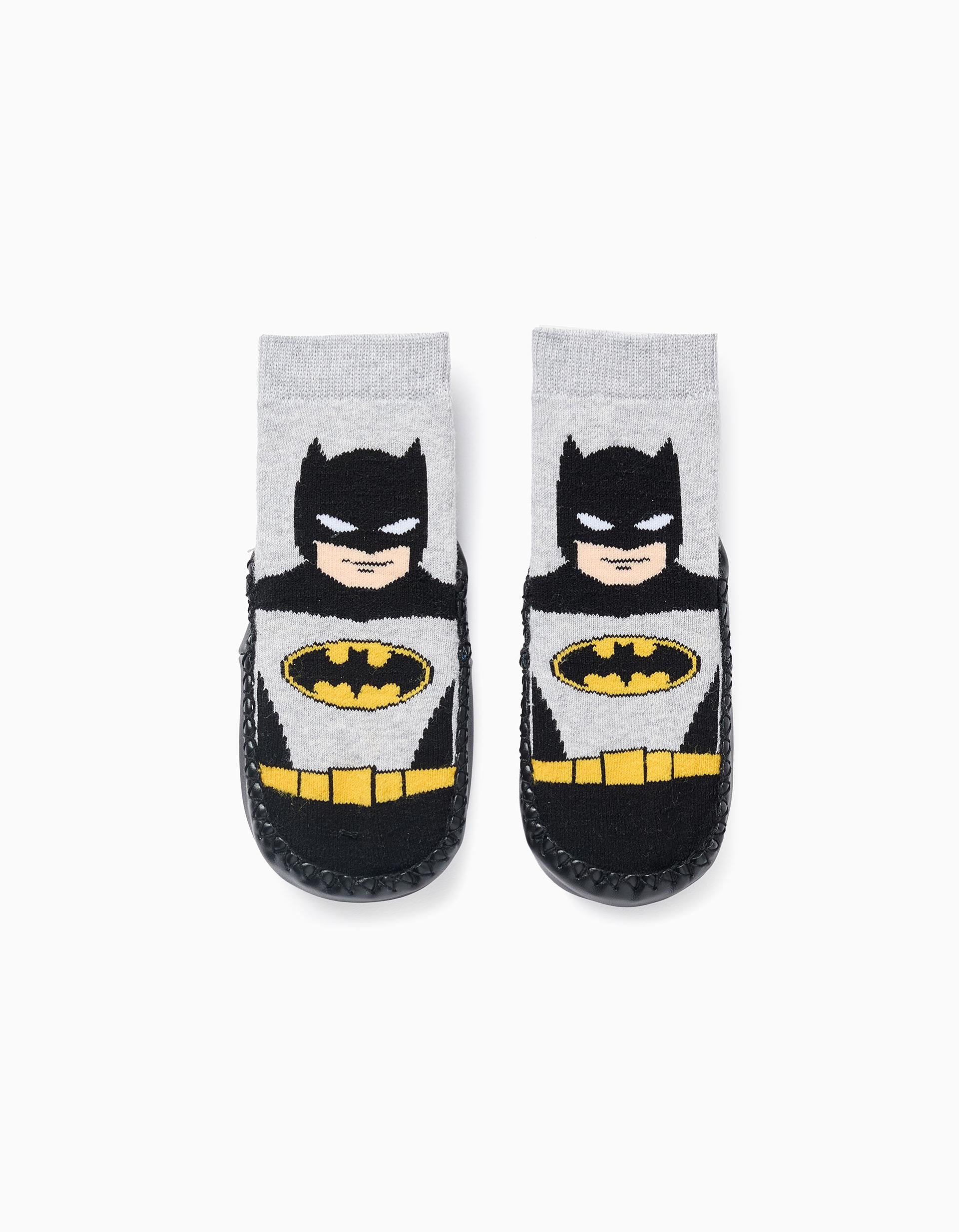 Calcetines-Zapatillas Batman para Niño, Gris/Negro