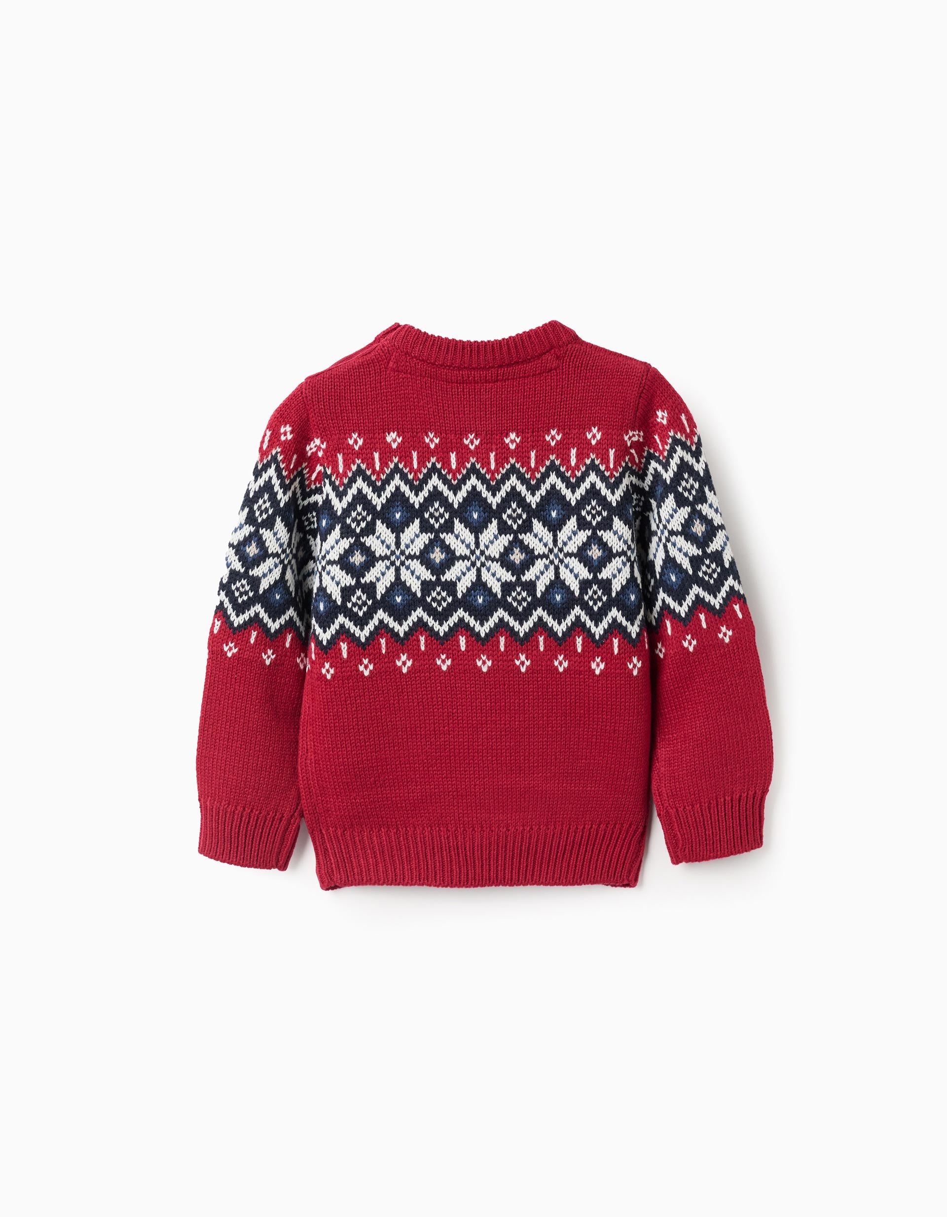 Christmas Jacquard Knitted Jumper for Baby Boys, Red