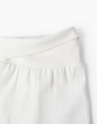 4-piece Cotton Newborn Set 'Hi', White/Grey