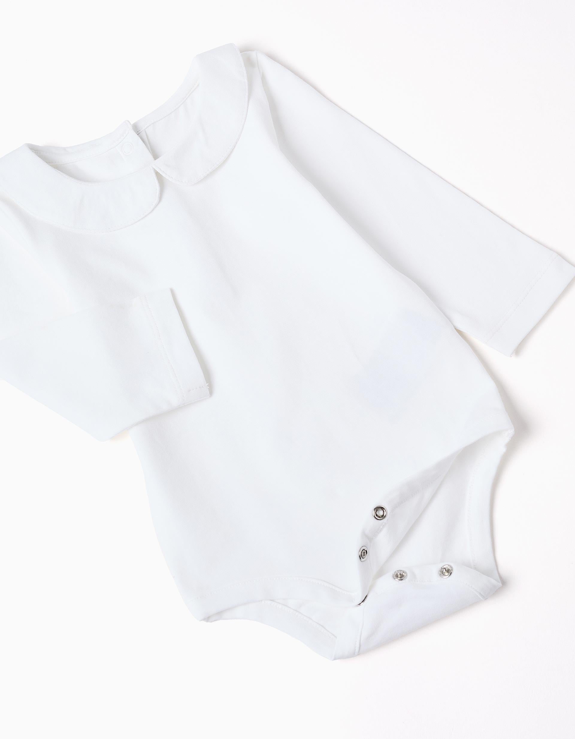 Bodysuit + checked jumpsuit B&S for newborn boys, beige/blue/red