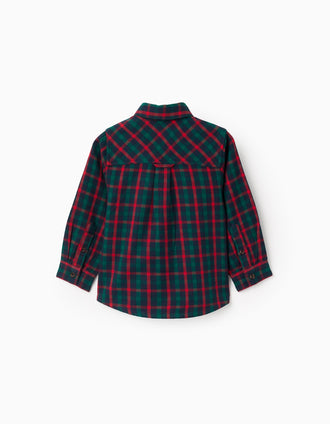 Camisa de algodão com xadrez You&Me para bebé menino, multicolor