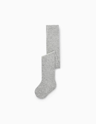 Leotardos de Algodón Elástico para Bebé, Gris
