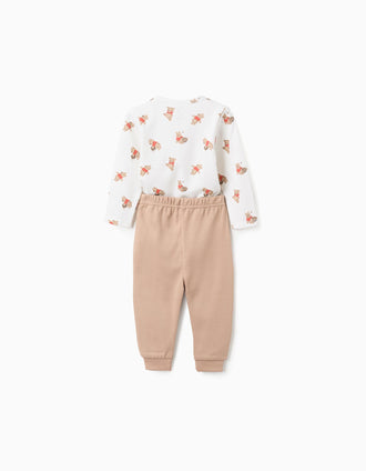 Ensemble 3 Pièces Winnie L'Ourson pour Nouveau-Né, Blanc/Beige