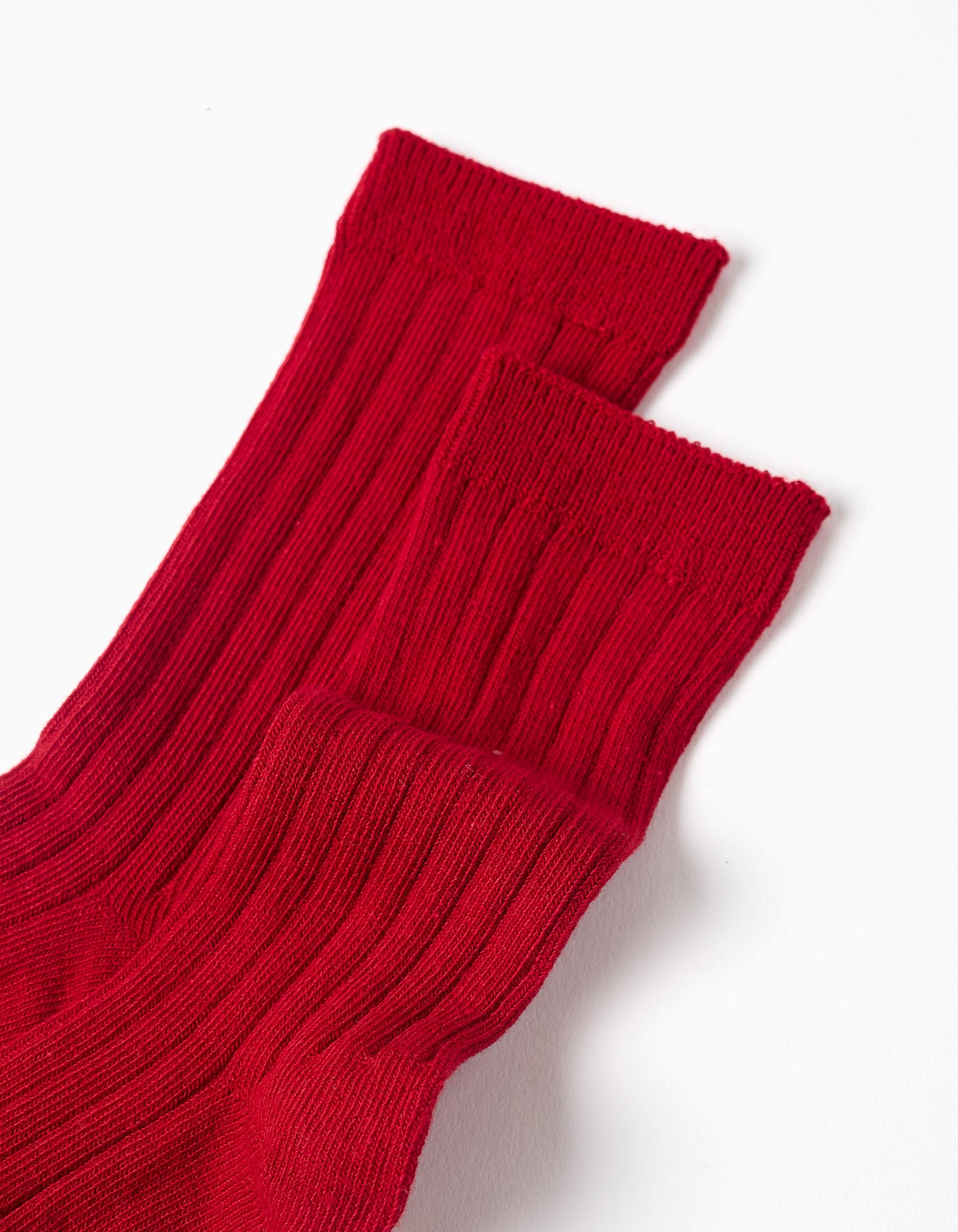 Chaussettes hautes côtelées pour bébé garçon, rouge