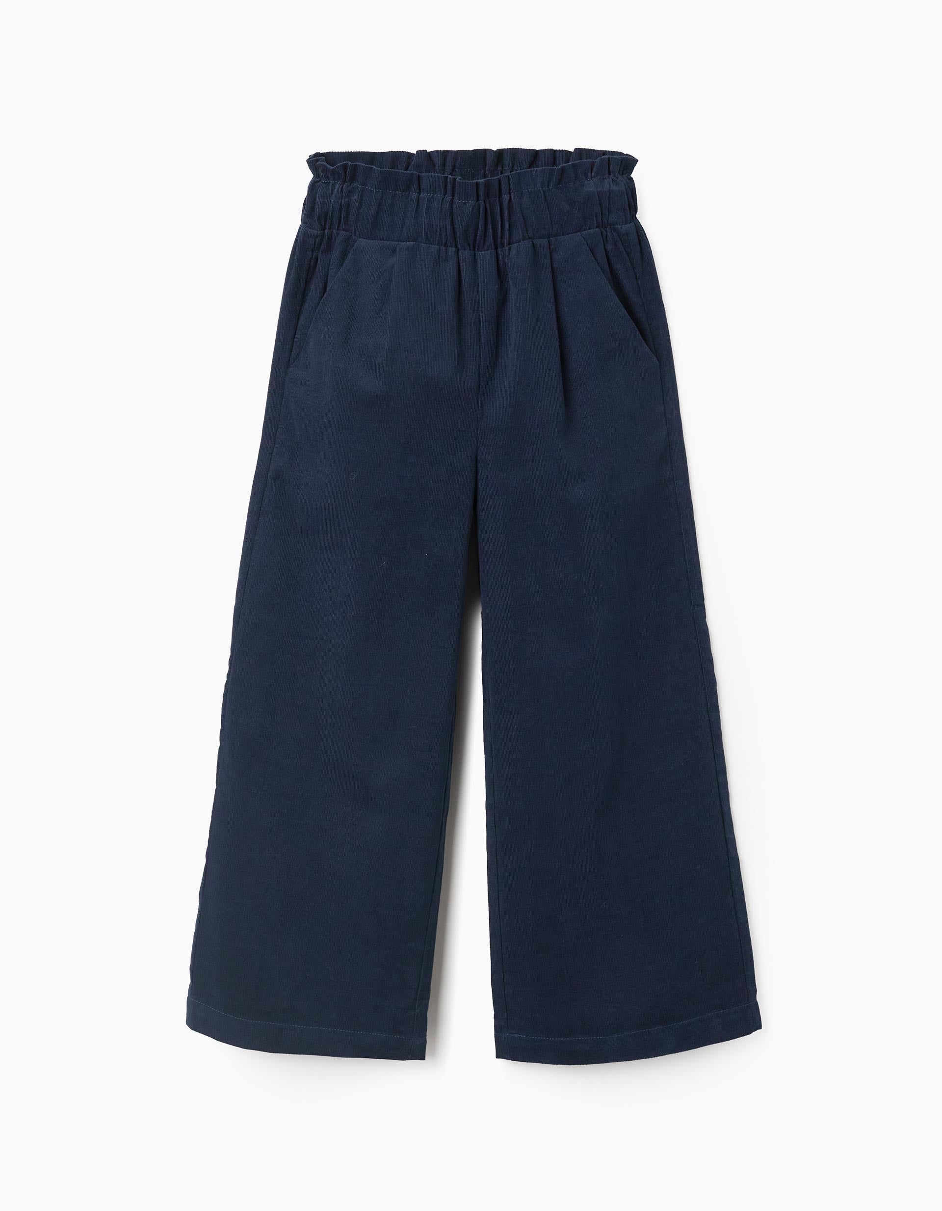 Corduroy Trousers for Girls 'B&S', Dark Blue