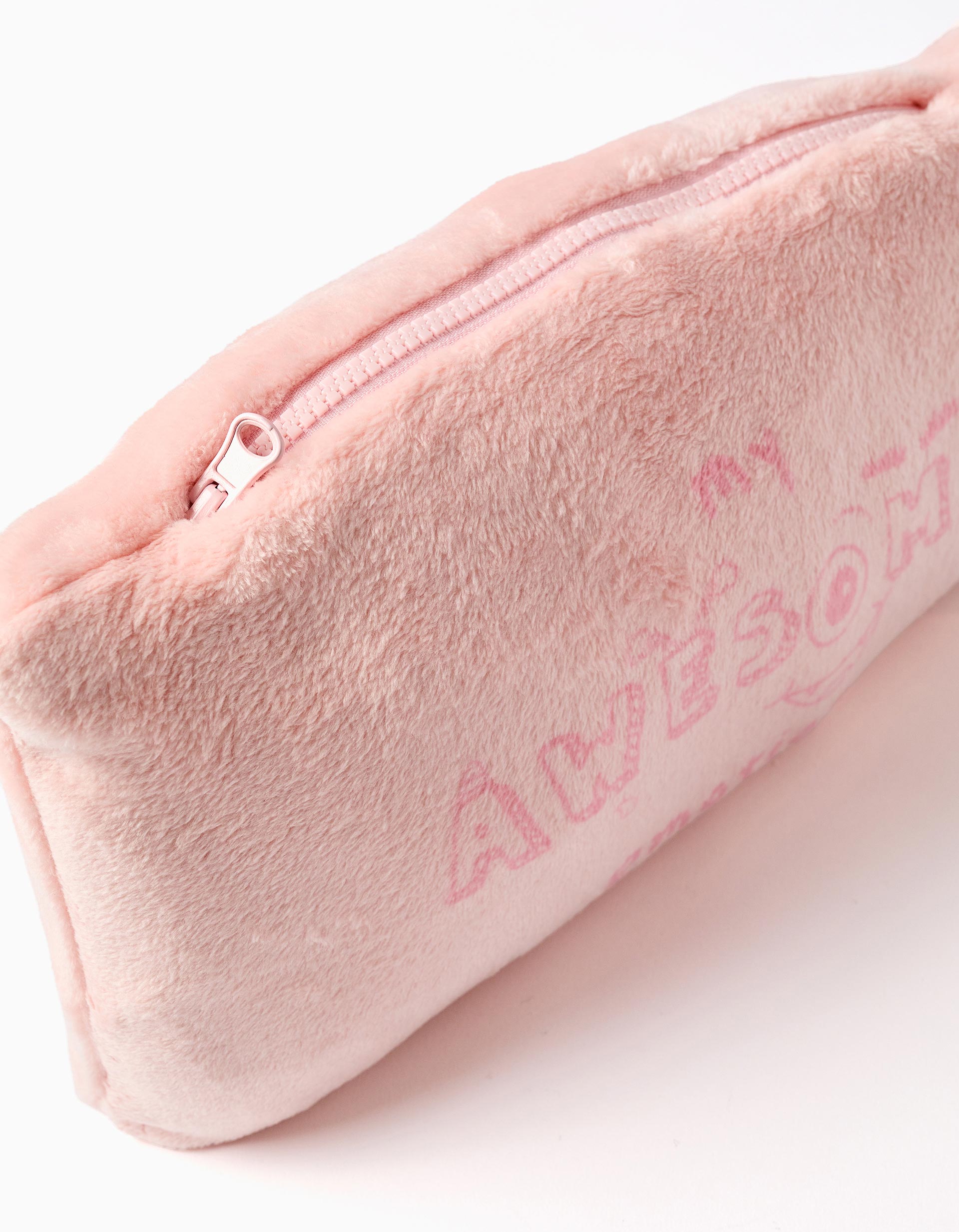 Convertible hoodie in coral fleece 'Monsters of Emotions' for girls, pink