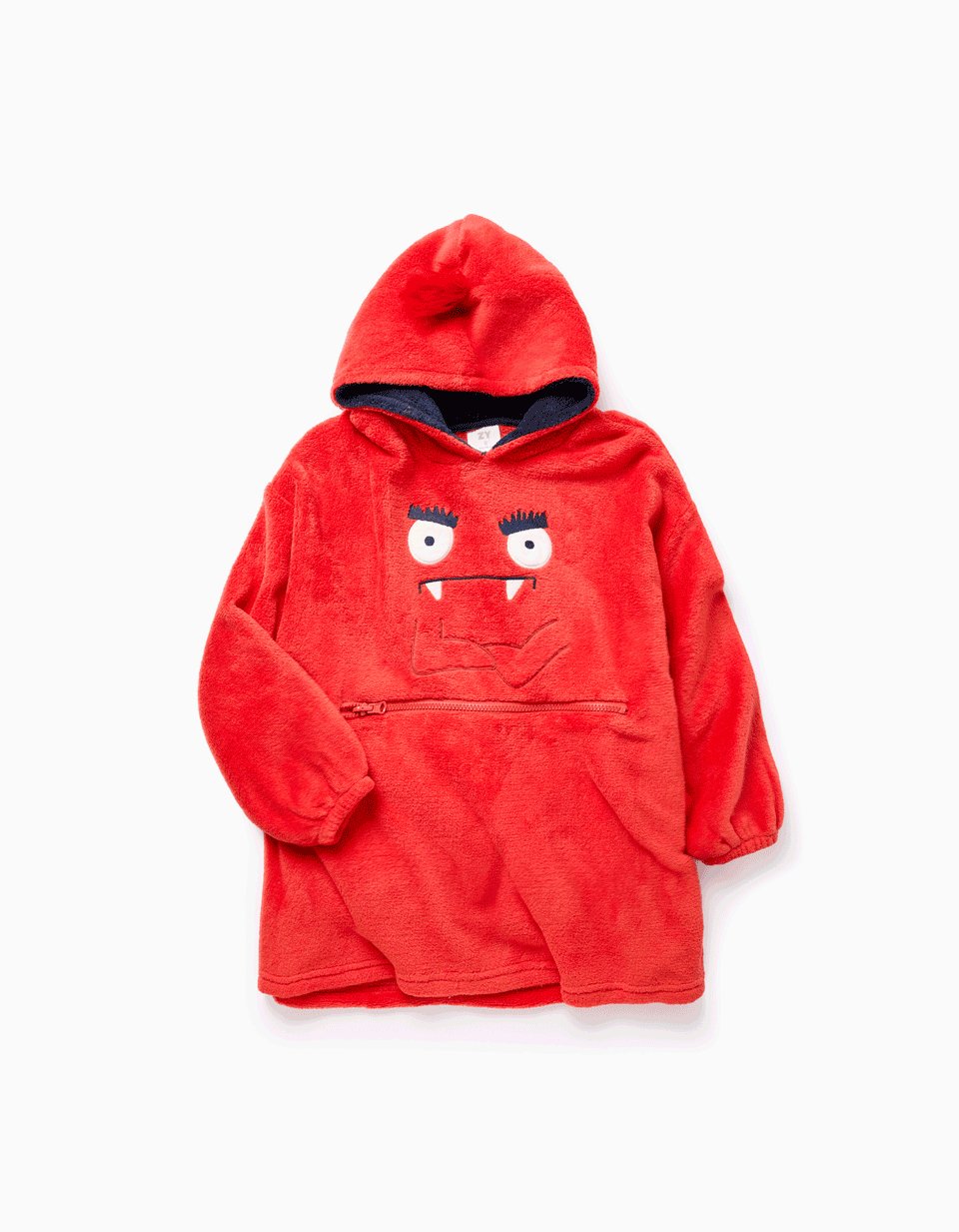 Convertible hoodie in coral fleece 'Monsters of Emotions' for boys, red