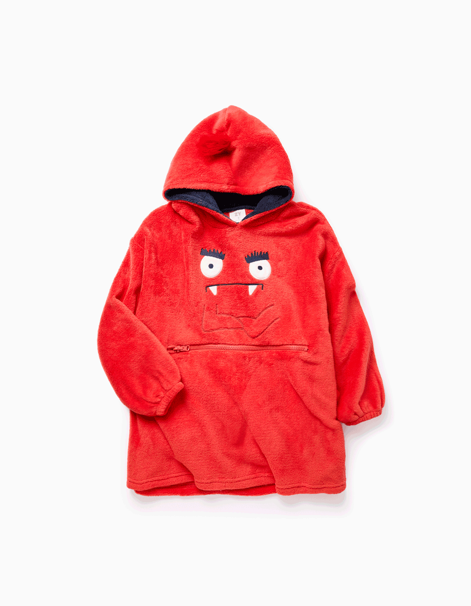 Convertible hoodie in coral fleece 'Monsters of Emotions' for boys, red