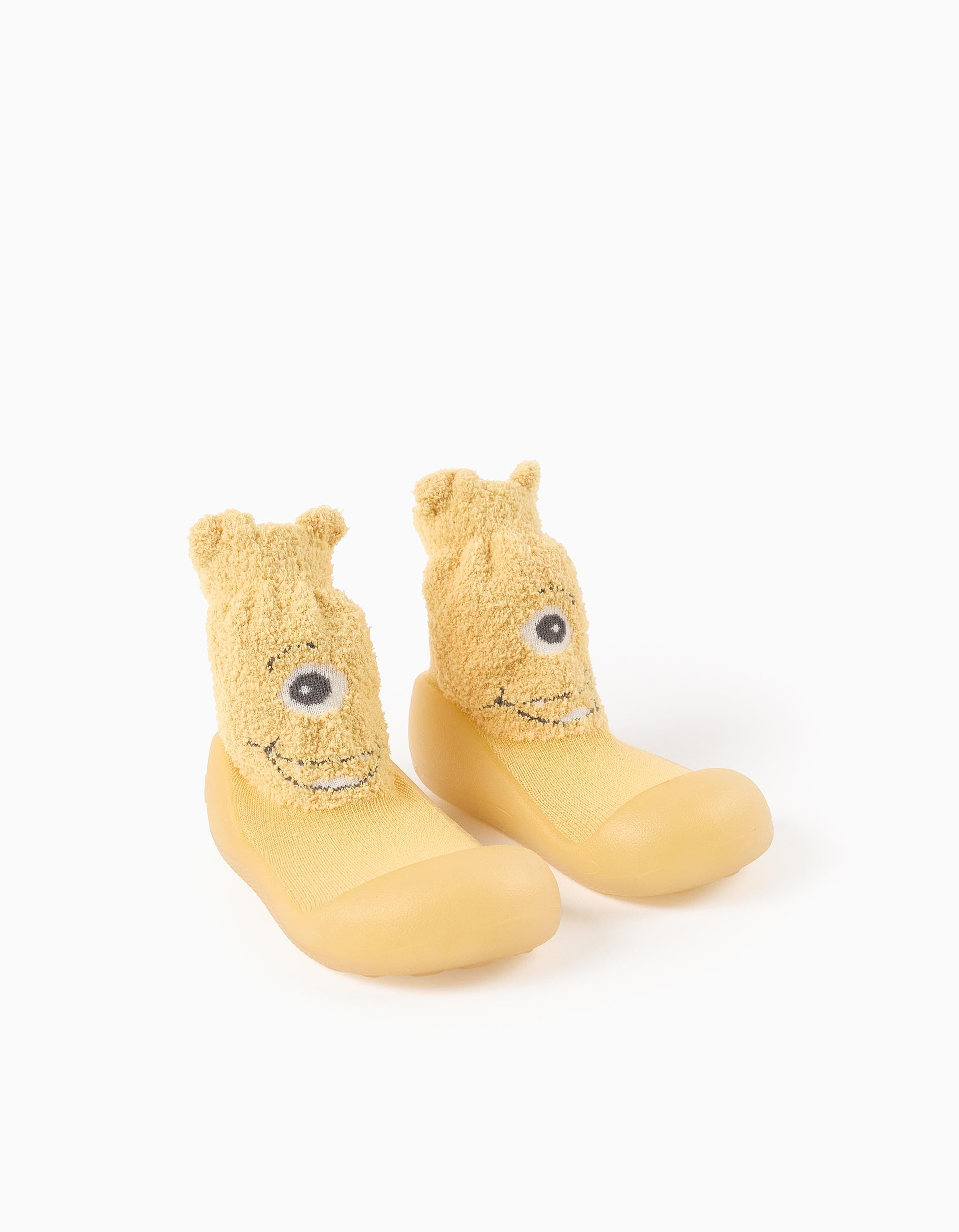 Chassettes-chausson avec Monstres d’Émotions pour bébé garçon, jaune