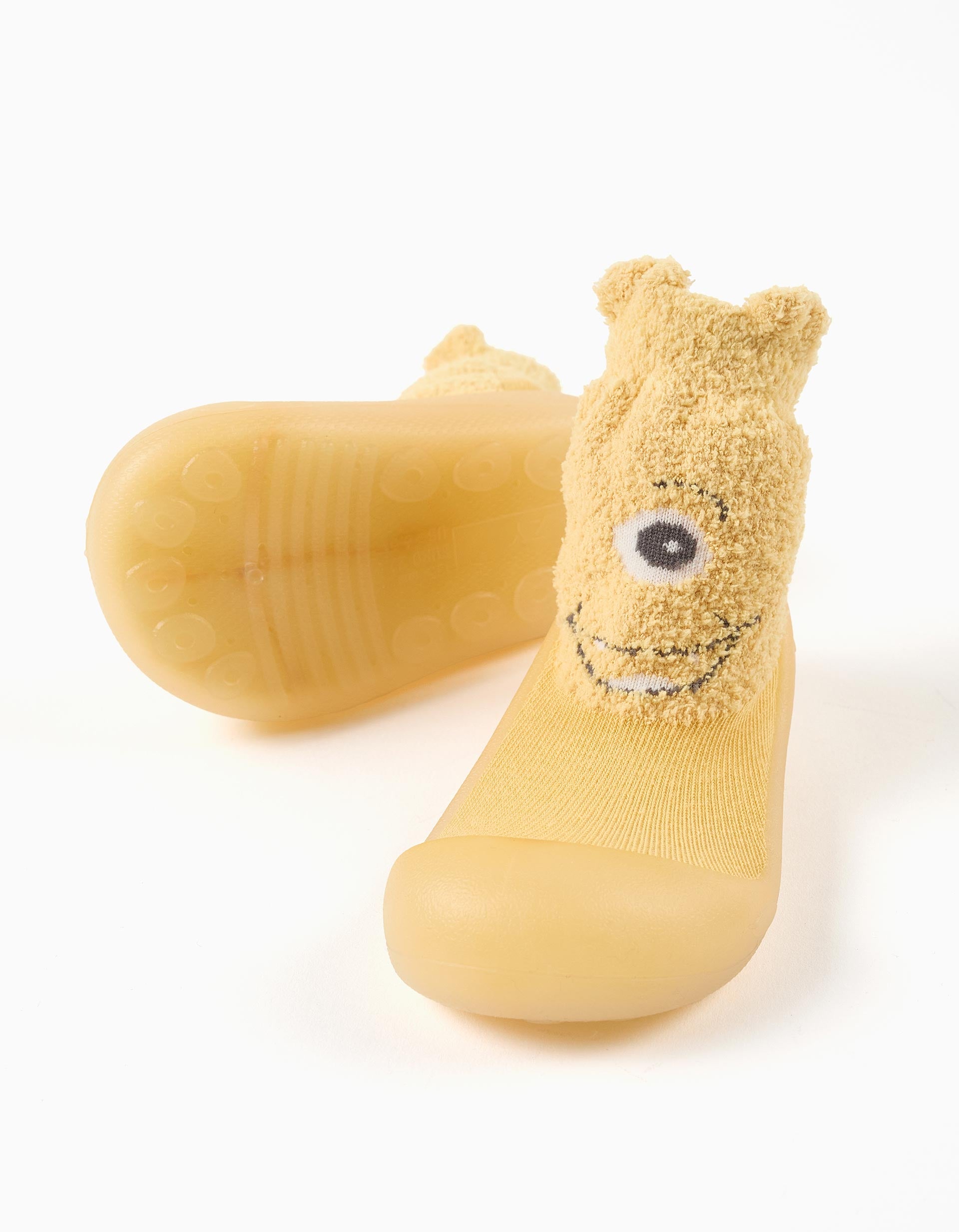 Chassettes-chausson avec Monstres d’Émotions pour bébé garçon, jaune