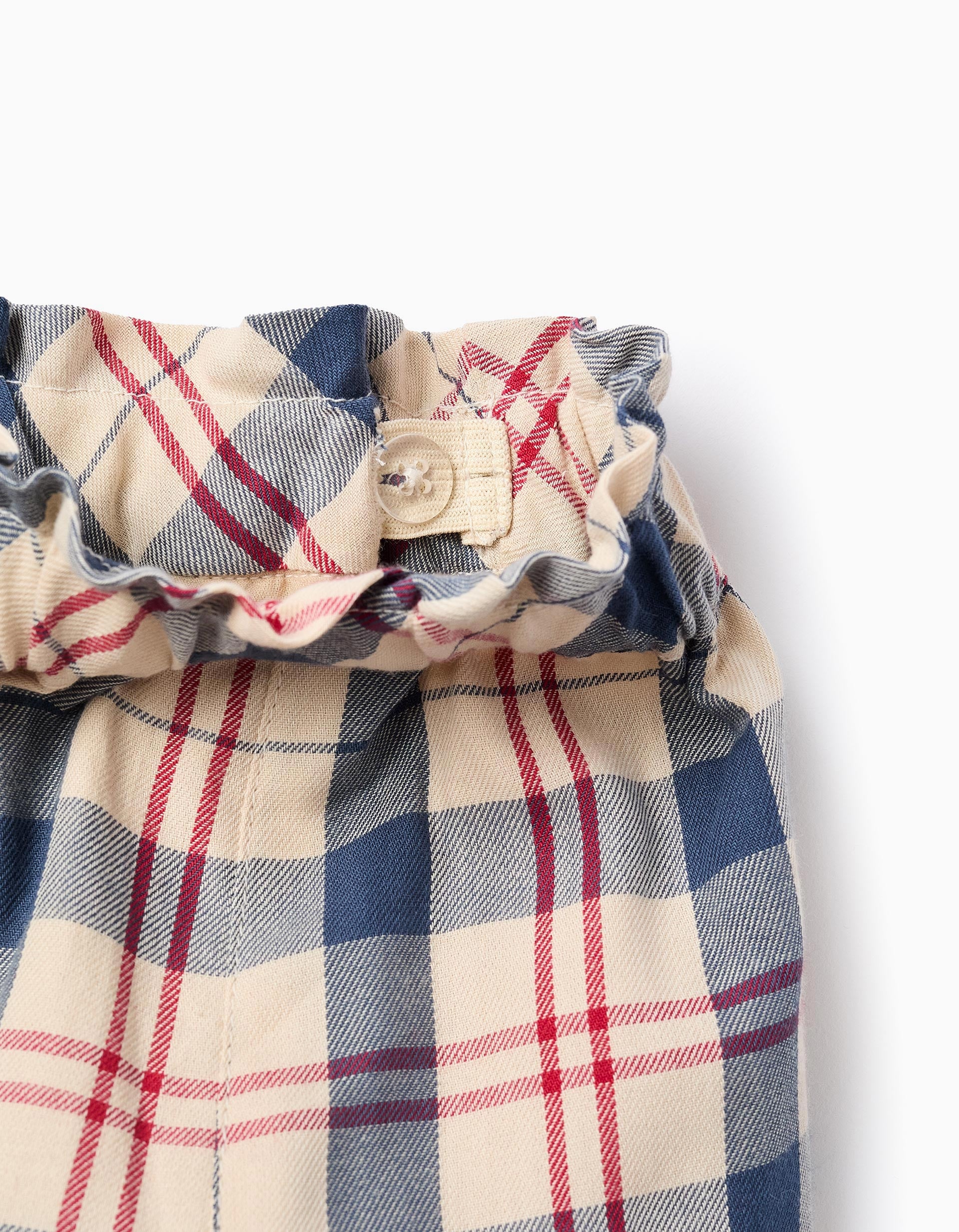 Checked Cotton Skort for Baby Girls 'B&S', Beige/Blue/Red