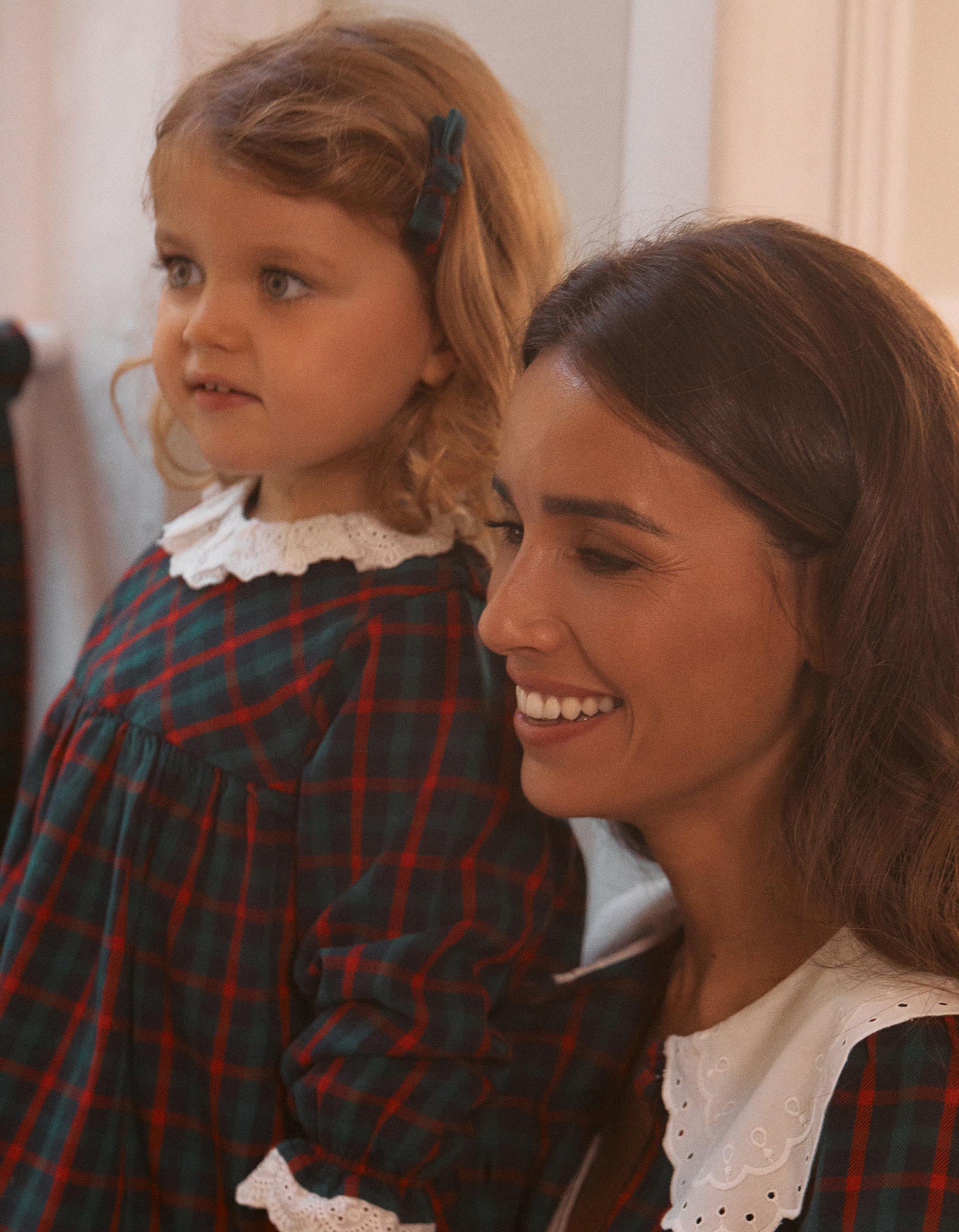 Cotton checked dress with embroidery You&Me for girls, multicolour