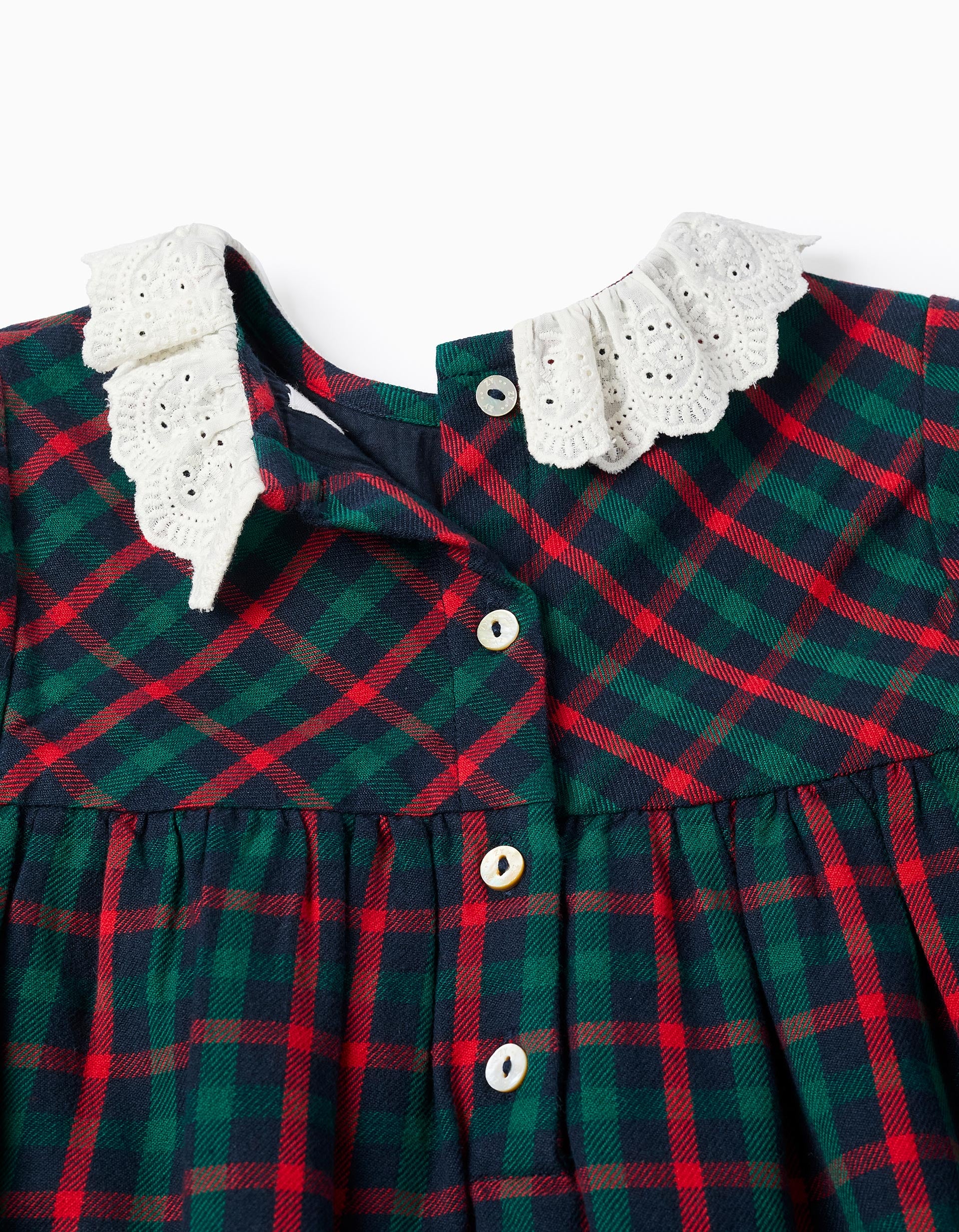 Cotton checked dress with embroidery You&Me for girls, multicolour