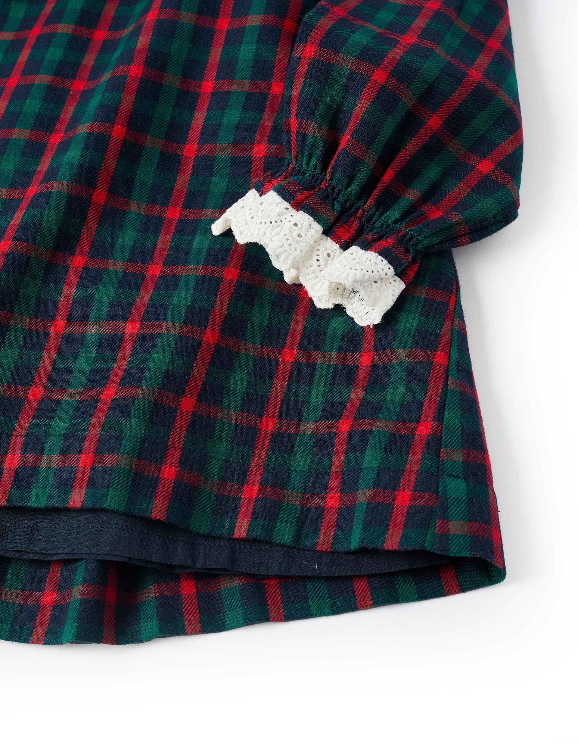 Cotton checked dress with embroidery You&Me for girls, multicolour