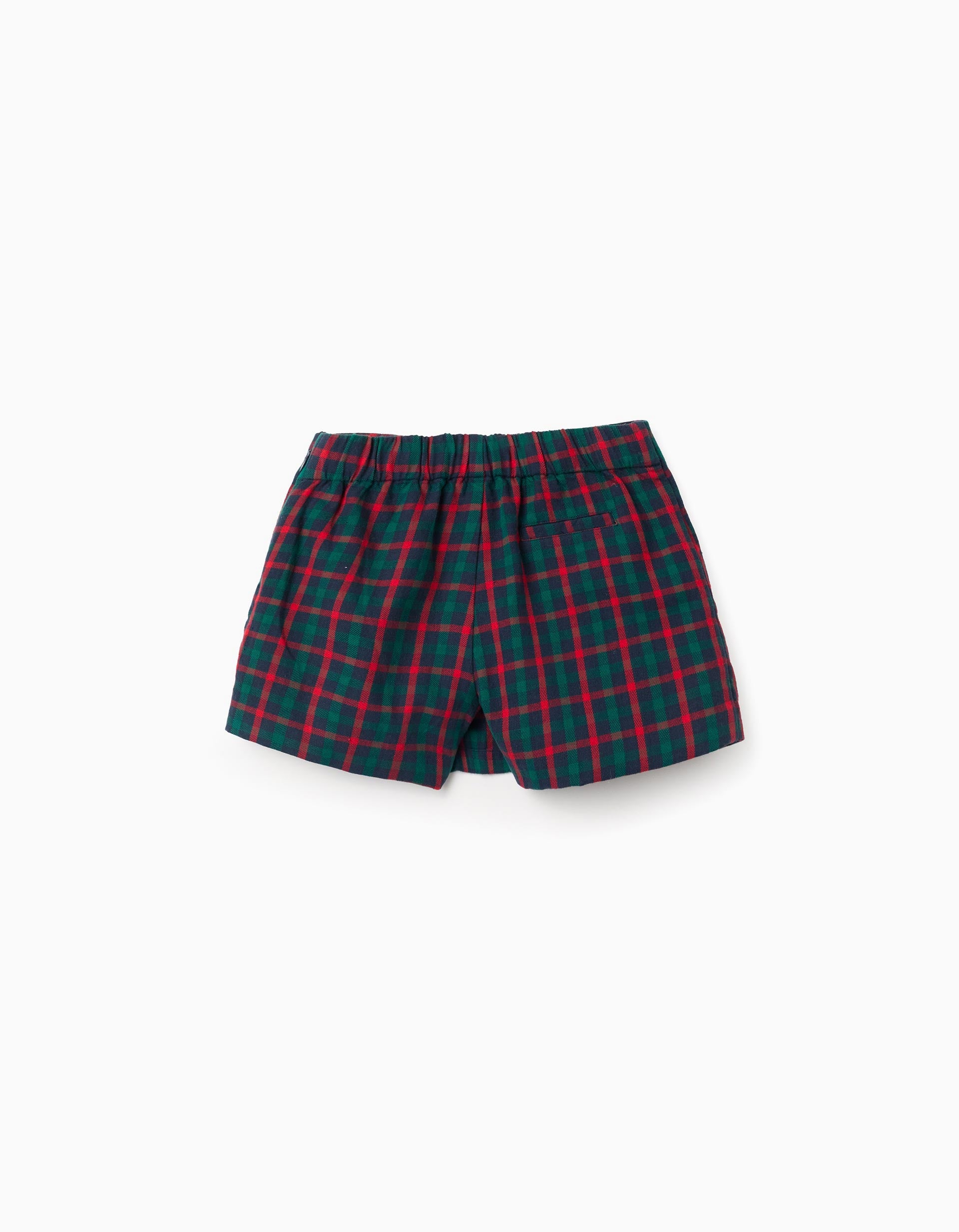Checked cotton skirt You&Me for girls, green/blue/red