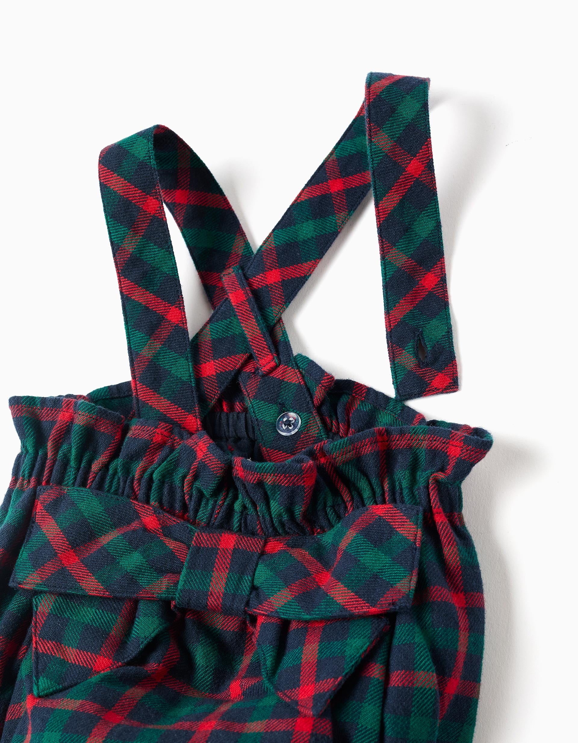 Bodysuit + checked twill bloomers You&Me for newborn girls, multicolour