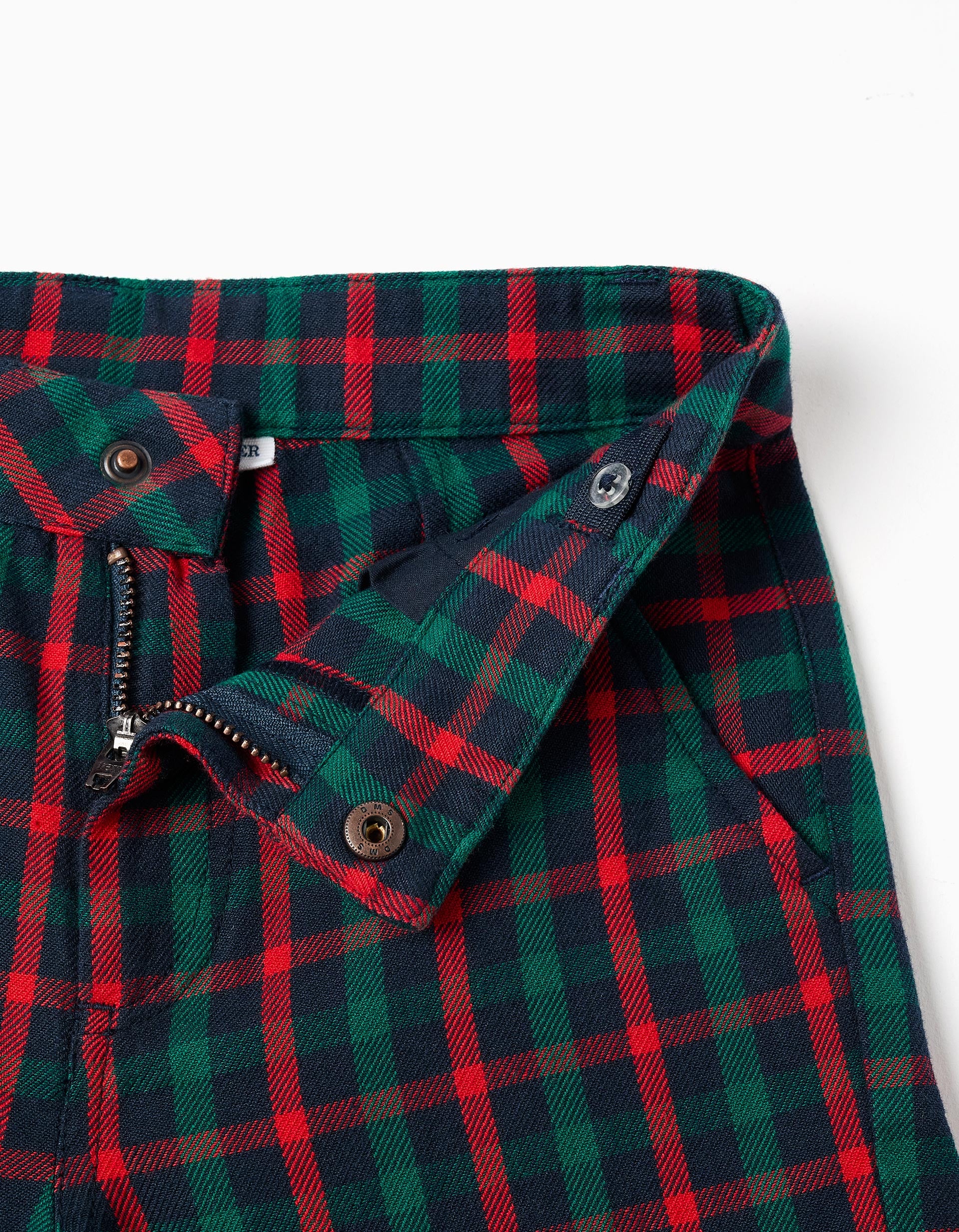 Cotton checked chino shorts You&Me for boys, green/blue/red