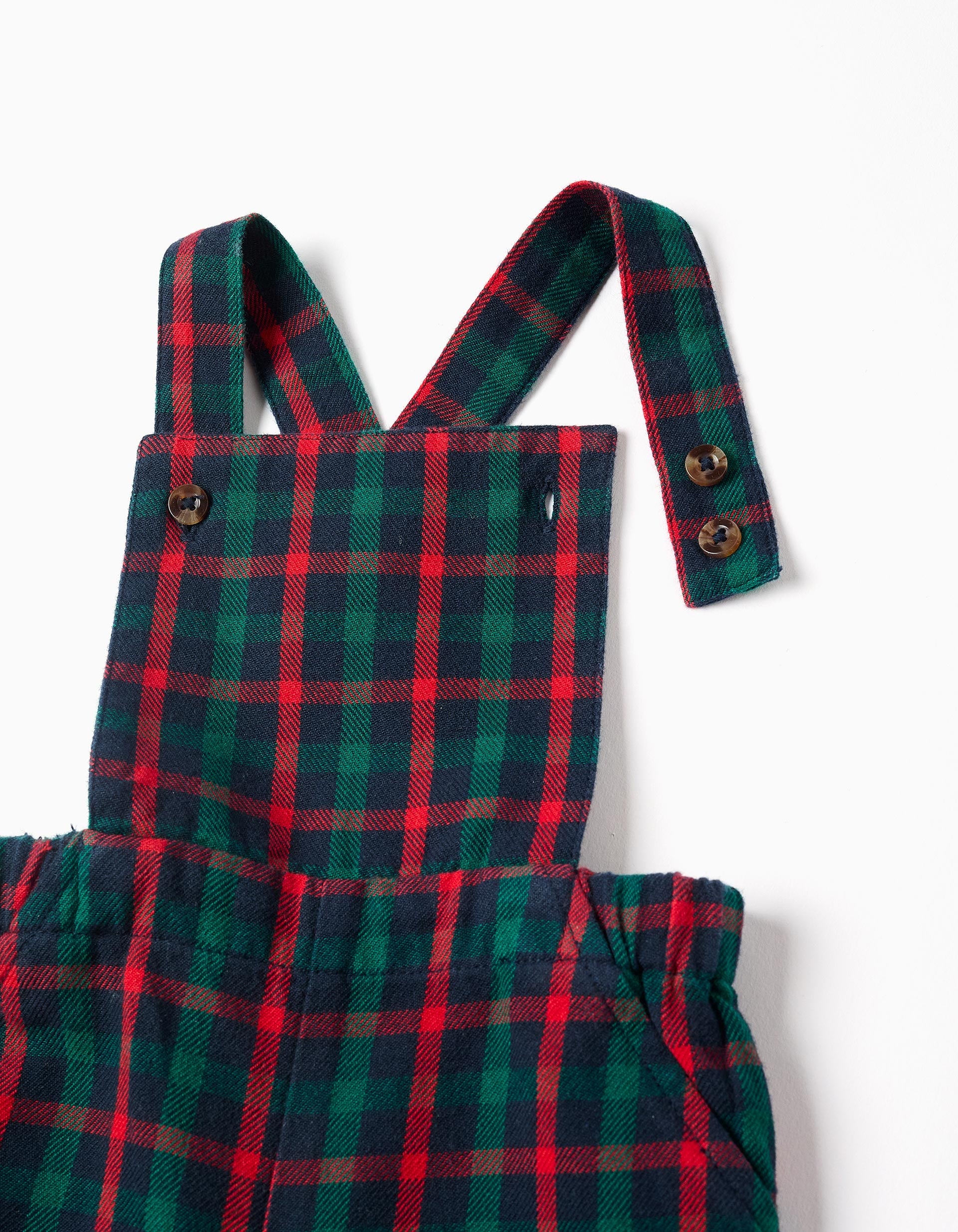 Bodysuit + checked twill dungarees You&Me for newborn boys, multicolour