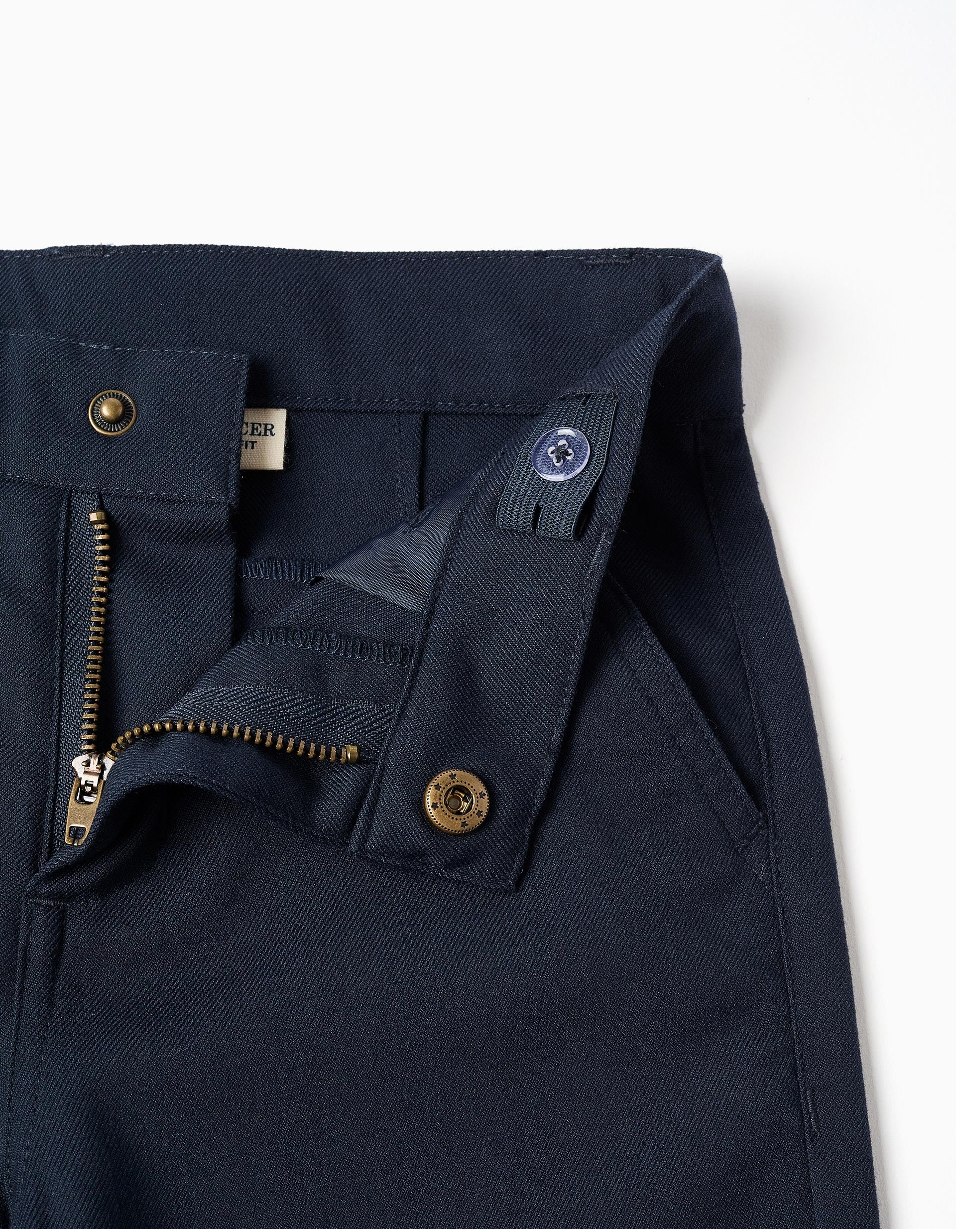 Slim twill chino trousers You&Me for boys, dark blue